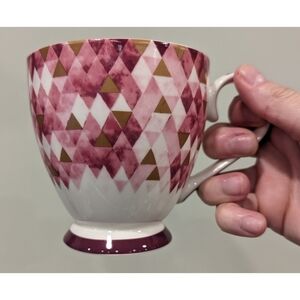 The English Mug Co Abstract Fuschia Ceramic Tea Coffee Mug